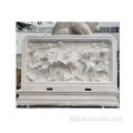 Marble Sculpting Customized white jade lotus relief Manufactory